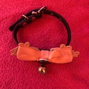 Girl dog collar with bell